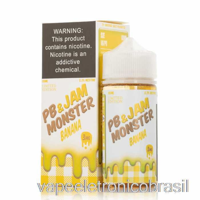 Vape Eletronico Banana - Pb E Jam Monster - 100ml 0mg